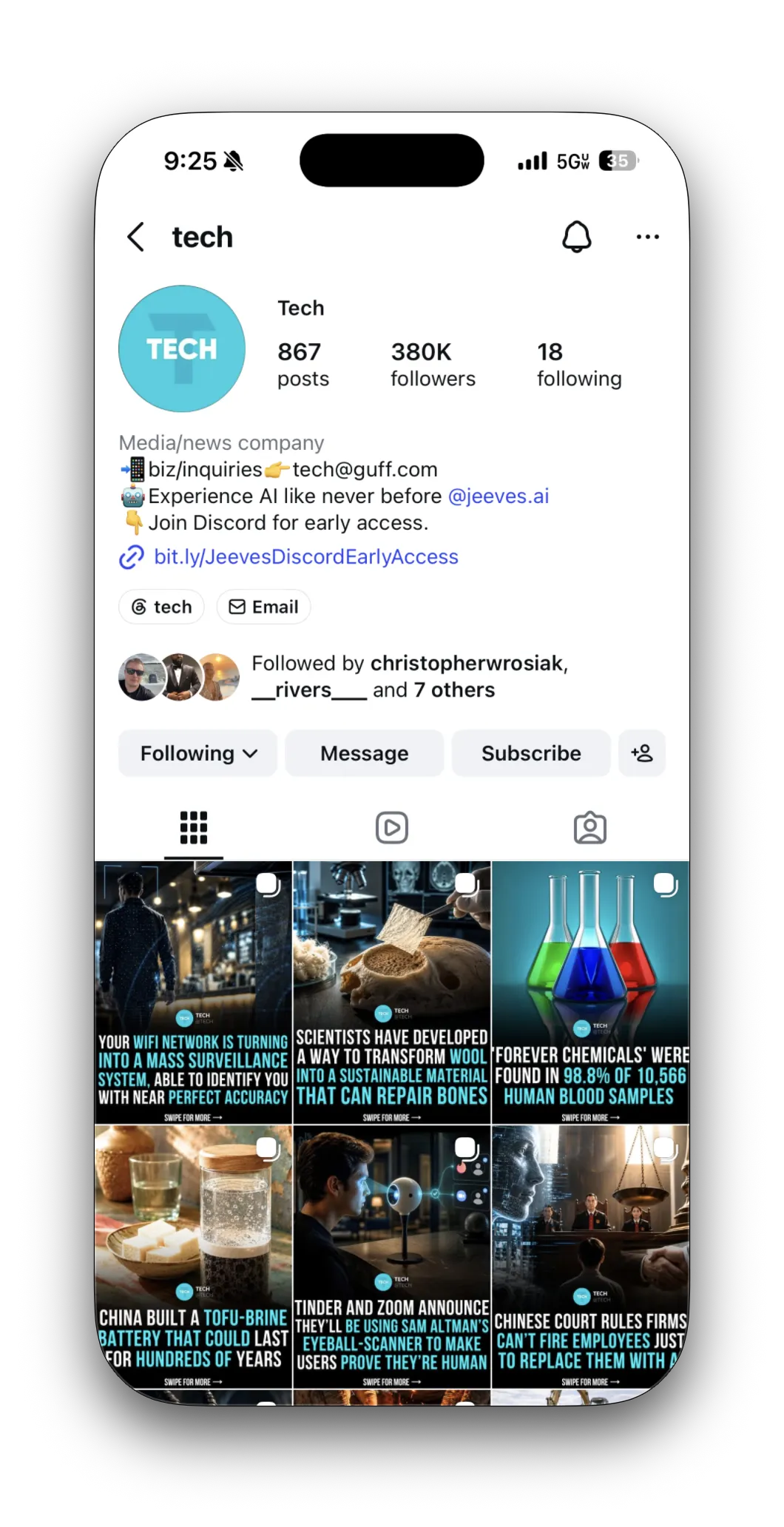 Tech profile