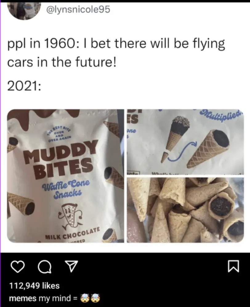 Meme ad for Muddy Bites snack product