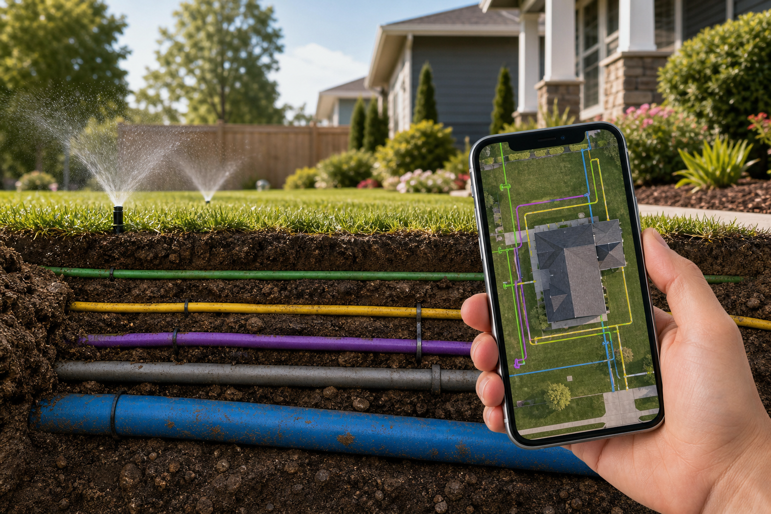 How to Map Underground Utilities and Irrigation Lines Before You Dig
