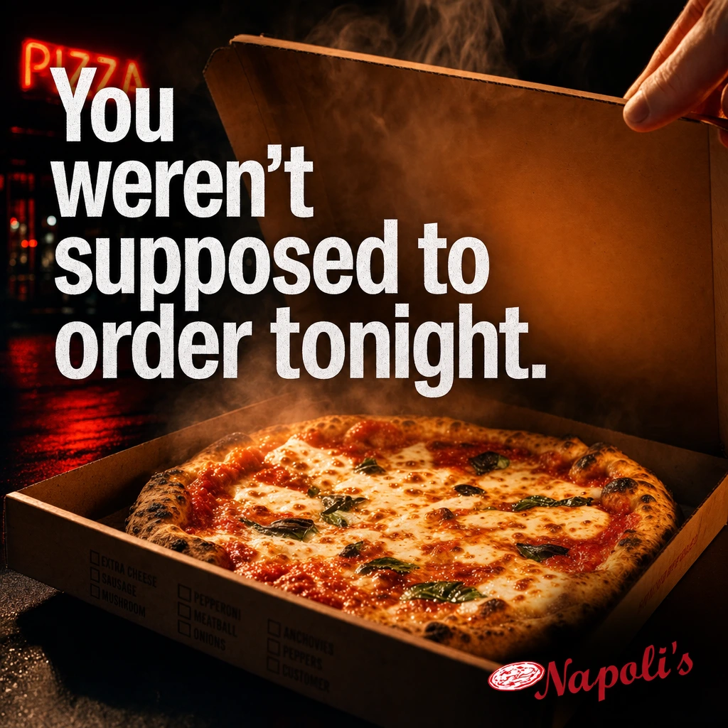 You weren't supposed to order tonight. — slide 1 of 5