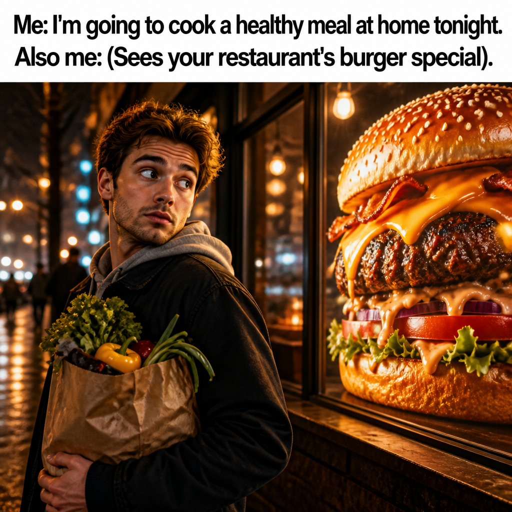 Generic restaurant industry meme marketing example